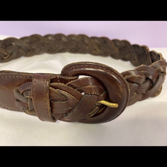 Coach Braided Brown Belt 8520 - Picture 6 of 8